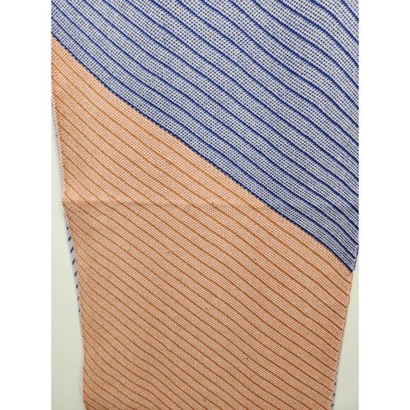 NWT Lele Sadoughi Oversized Two-Tone Pearl Stripe Scarf 97.5"L x 15"W - Picture 8 of 13